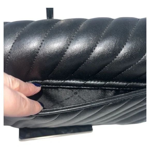 Michael Kors Rose‎ Quilted Shoulder Bag Black Medium - Picture 5 of 12